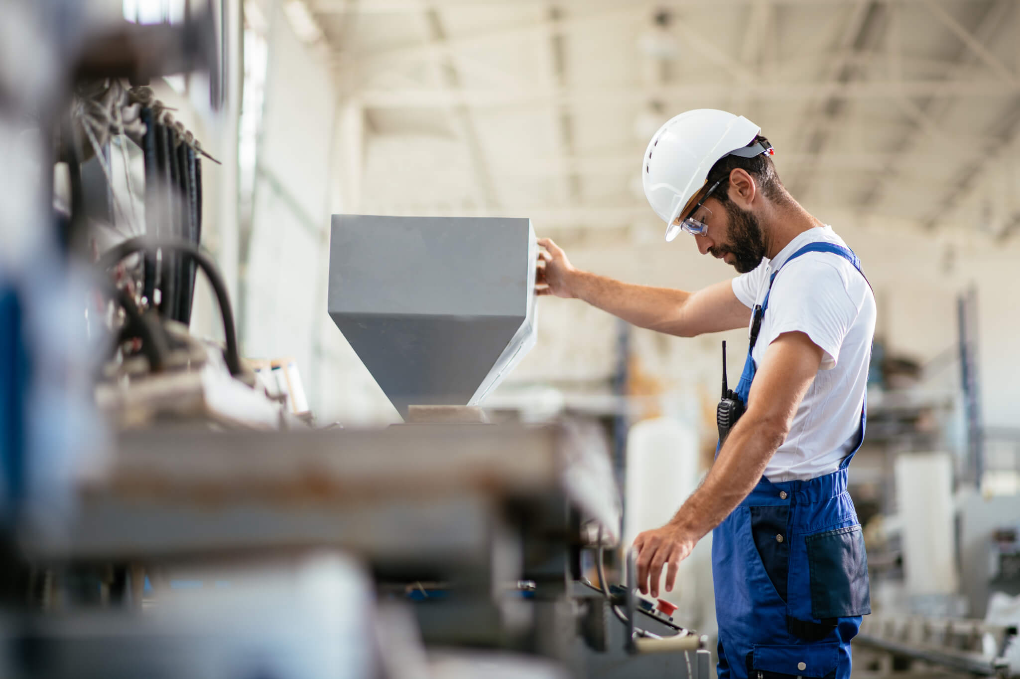 Worker in factory