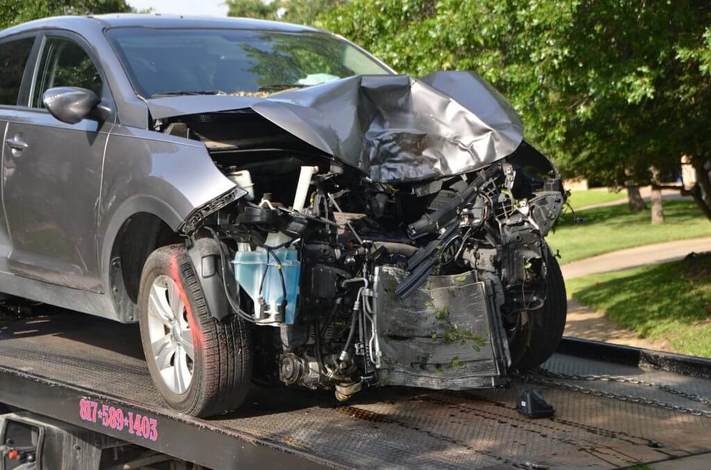 mangled car