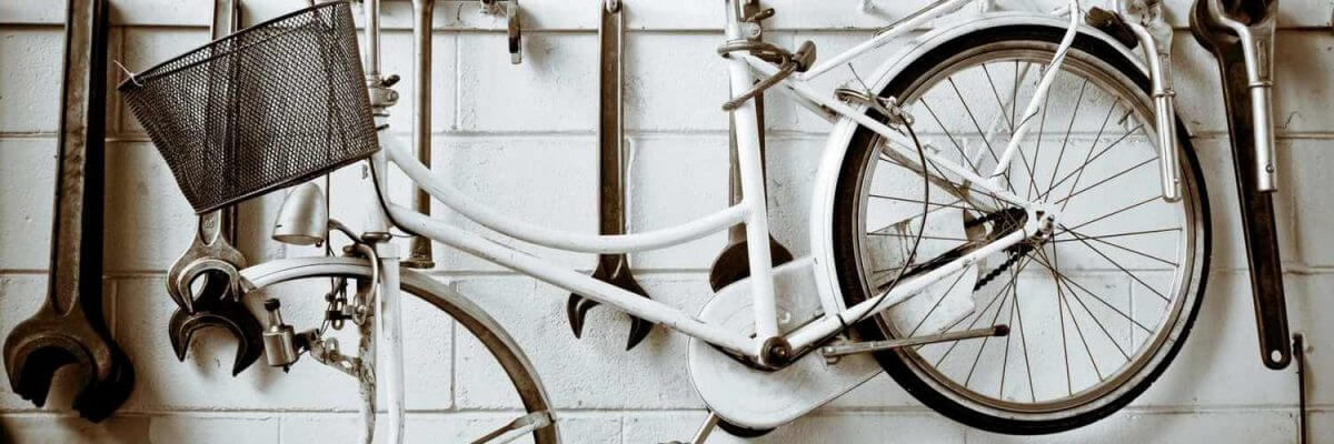 bike on a wall