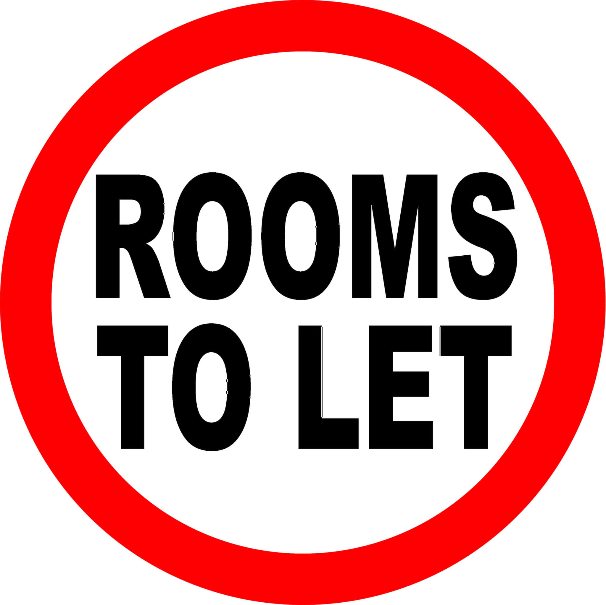 rooms to let sign