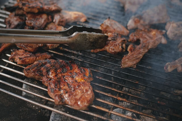 steak being cooked