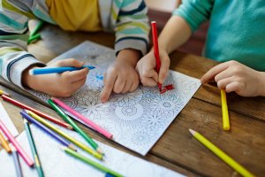 Little hands coloring mandala