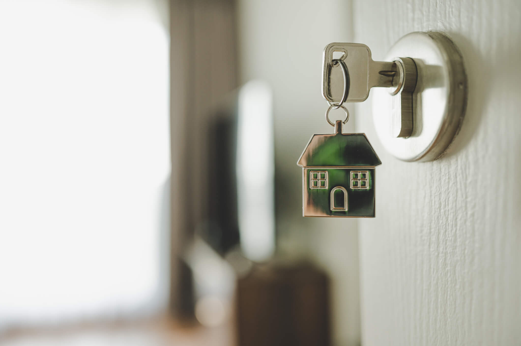 door handle with a key