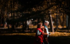 older couple walking
