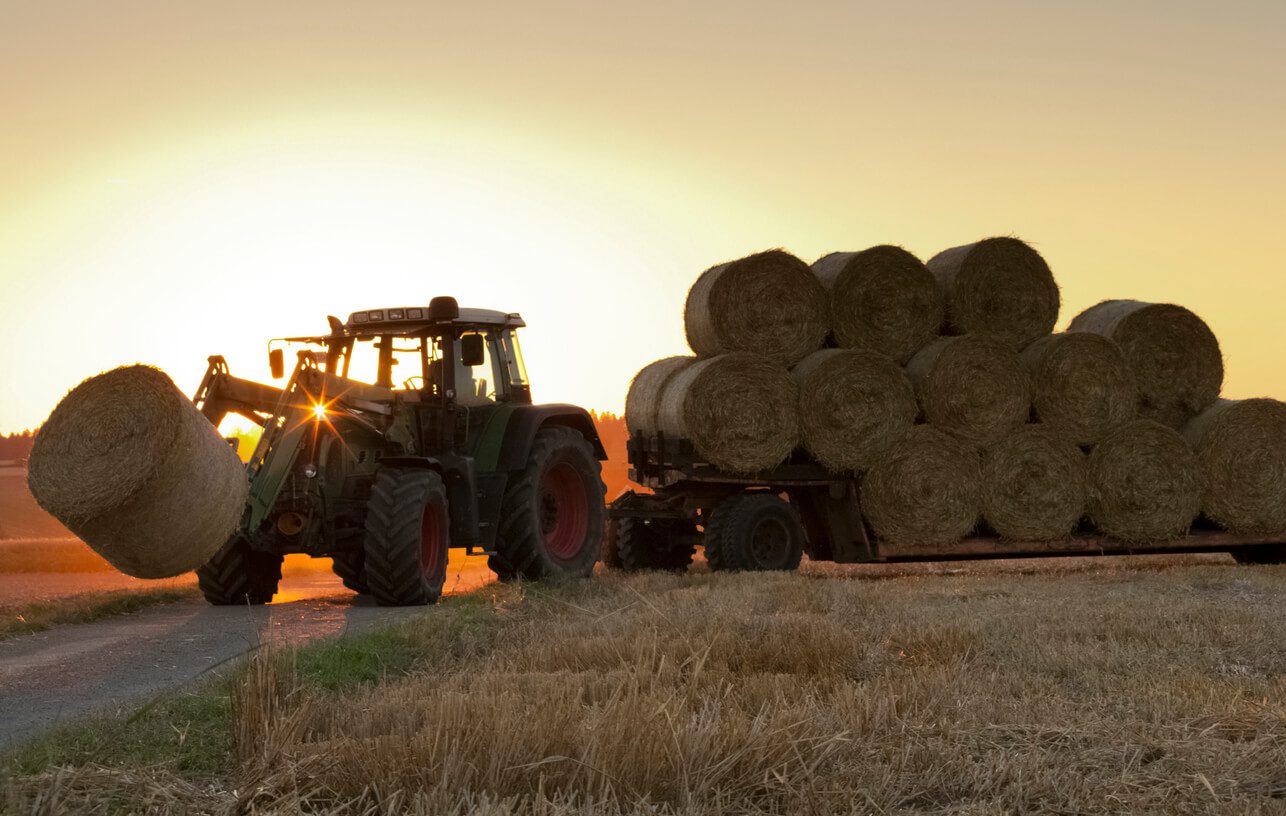 Tractor at work on a field