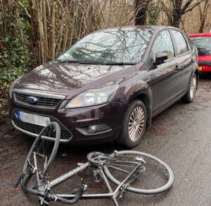 bike hit by car