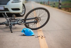cyclist collides with car