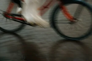 blurred bike
