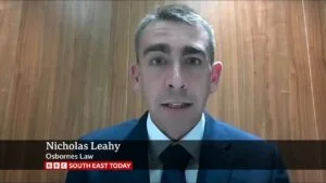 Nicholas Leahy of Osbornes Law interviewed on BBC South East Today about maternity care at University Hospitals Sussex