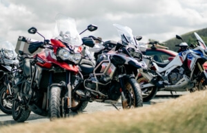 parked motorbikes